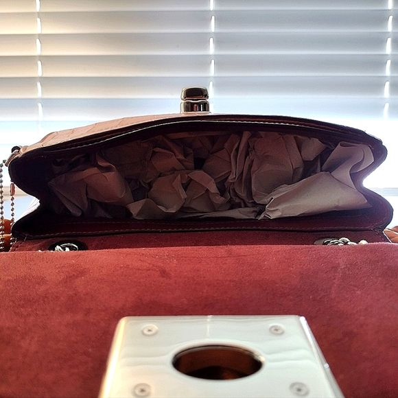 Coach Cassidy Pink Croc Crossbody Bag F38081 - Picture 16 of 17